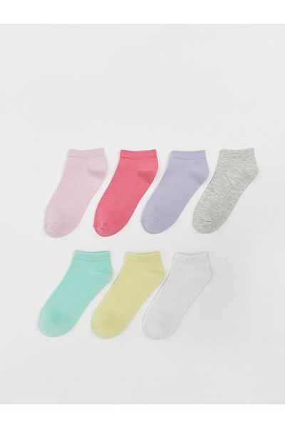 LC Waikiki Pink Basic Girl's Booties Socks 7-Piece