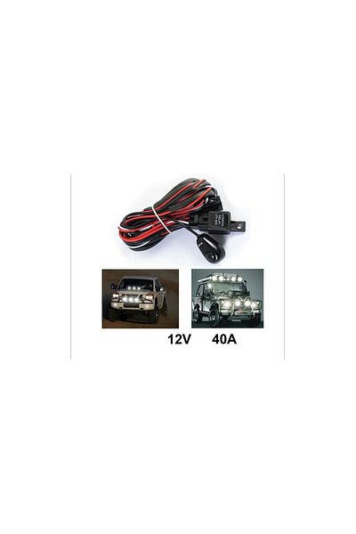 AUTOREY Wiring Installation with Button and Relay, for Led Projector and Led Bar