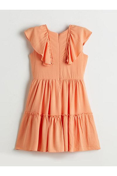 LC Waikiki New Season V-Neck Girl's Dress - S5Ln09Z4