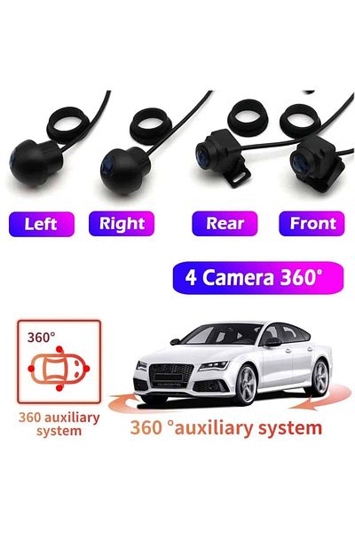 AUTOREY 360° Car Camera Kit 4 Cameras Full HD 1080p/720p, Panoramic View, Night Vision AutoREY®