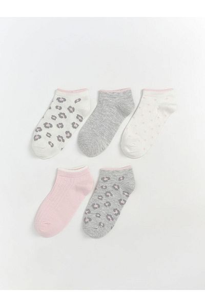 LC Waikiki New Season Patterned Girls' Booties Socks 5-Piece - S5Pr01Z4