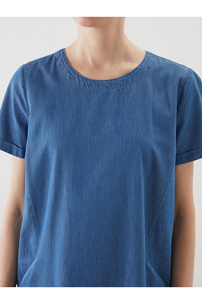 LC Waikiki Rochie de damă din blugi cu decolteu crew de sezon nou - S5J656Z8