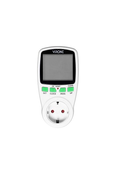 Virone Programmable socket VIRONE DT-1(GS), schuko, 230V, 16A, 3680W, 12/24 hours, IP20, 16 programs, white