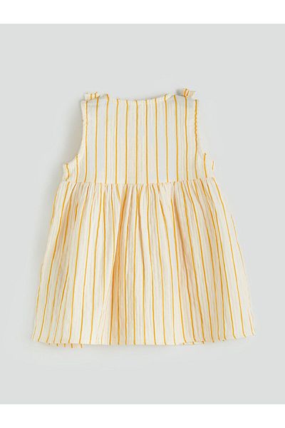 LC Waikiki New Season Striped Baby Girl Muslin Dress - S5Gj28Z1
