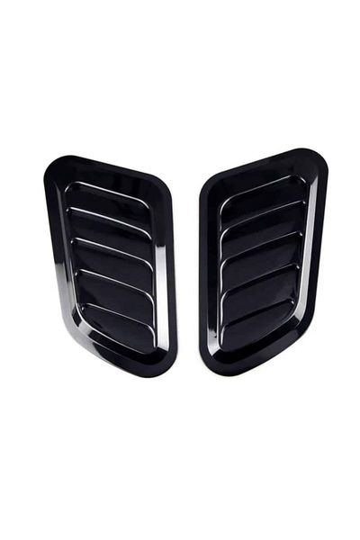 AUTOREY Car Tuning Ornament Set, universal for Hood, Ventilation, sports design, Glossy Black AutoREY®