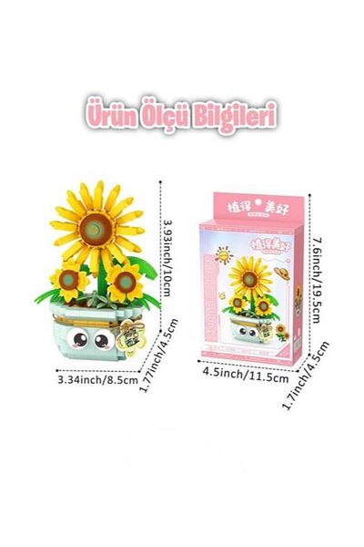 hak-iş oyuncak Loz Block Toy Potted Daisy 320 Pieces