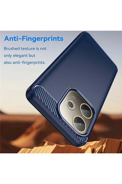 SKYDDAR INNOVATION Carcasă pentru Oppo A5 Pro 5G / A5 Pro 4G, silicon carbon, silicon premium, subțire, albastră, set autocolant