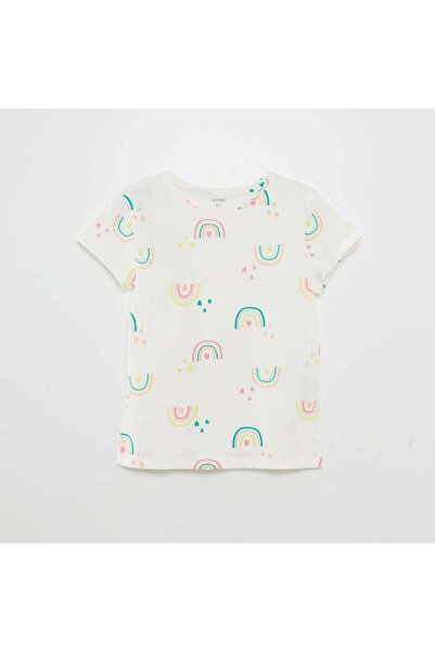 KIABI Printed basic T-shirt ORANGE