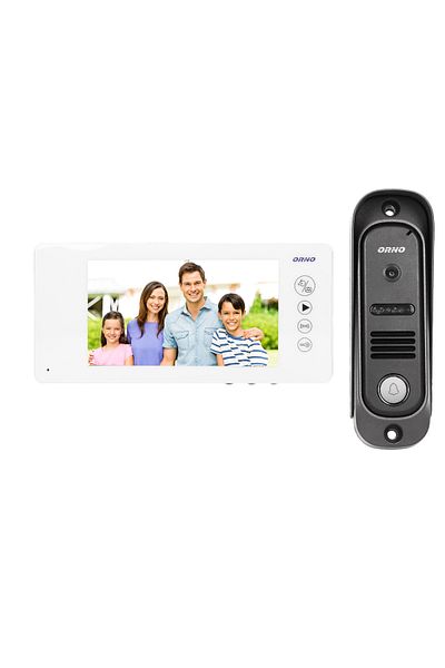 Orno Video intercom for one family ARCUS ORNO OR-VID-JS-1053/W, color, 7" ultra-flat LCD monitor