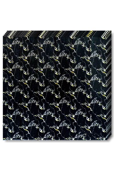 Teno Set of 60x 3D Teno® Panel Wallpaper, Marble Pattern, coverage area 29.4 sq m, 70x70 cm, black