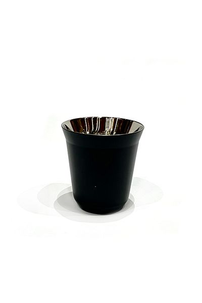 Generic كوب قهوة اسبريسو حراري تصميم كبسولة - ٨٠ مل - أسود