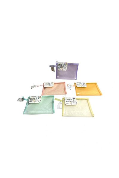 Odak Xl5121 Zippered Handle Mesh Rainbow A5 Bag (Mesh File) - Single