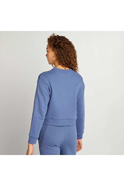 KIABI Cropped round-neck T-shirt BLUE