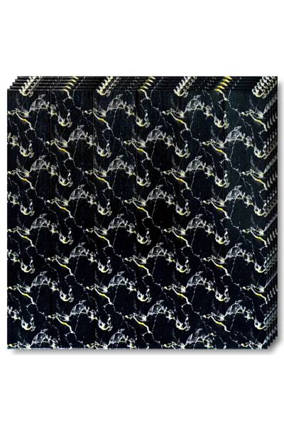 Teno Set of 100x 3D Teno® Panel Wallpaper, Marble Pattern, coverage area 49 sqm, 70x70 cm, black