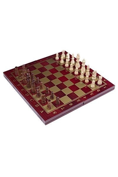 rexa 3-in-1 Chess, Checkers & Backgammon Game Set – Folding Board with Full Playing Pieces