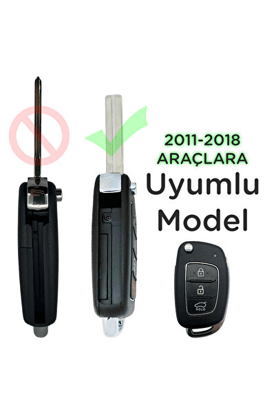 Mavi Keys Husă pentru chei din silicon cu 3 butoane compatibilă cu Hyundai i20 Accent Sonata 2011-2018, culoare neagră