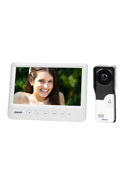 Orno Video intercom for one family IMAGO ORNO OR-VID-MC-1059/W, color, 7" ultra-flat LCD monitor