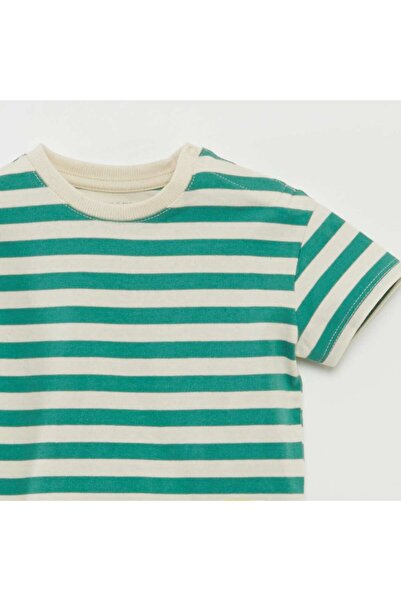 KİABİ Short-sleeved striped jersey T-shirt WHITE