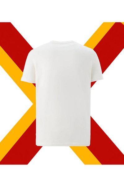 Galatasaray Licensed 5 Star Ecru Cotton T-Shirt