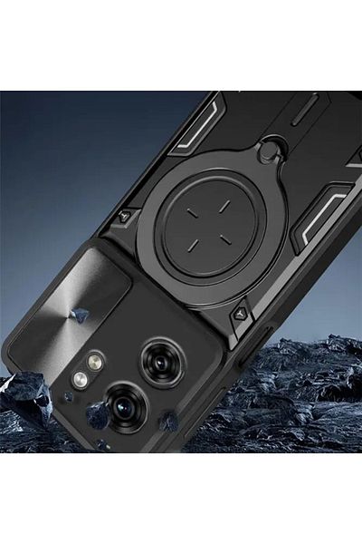 SKYDDAR INNOVATION Case for Honor 400 Lite, SafeCover, Magnetic Ring, Camera Protection, Red, sticker set