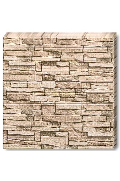 Teno Set 80x Tapet Caramida 3D Teno®, suprafata acoperire 42.4 mp, 70x77 cm, crem