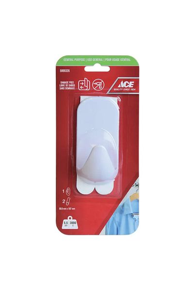 ACE Adhesive Hook (5.08 x 10.7 cm, White)