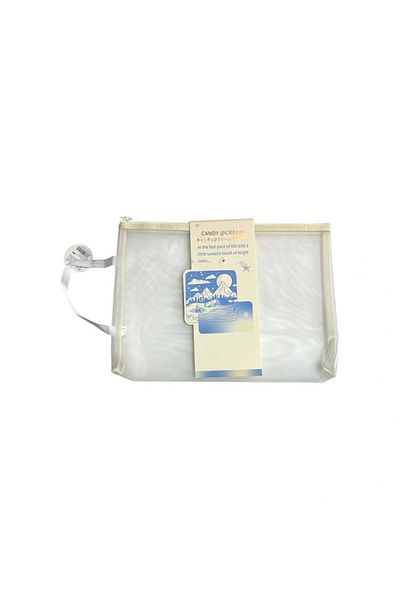 Odak Mw74101 Zippered Pastel Color Handle Mesh A4 Bag (Mesh File) - Single