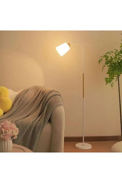 COOYA Nordic Style Modern Floor Lamp, With 3 Lighting, Metal Tube, Eye-Caring, 12W, E27, for Room