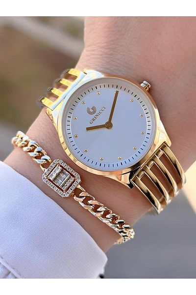 Revello By Grinicci Elite Design 2 Years Warranty 5 Atm Water Resistant Women's Wristwatch Grc.101.M2