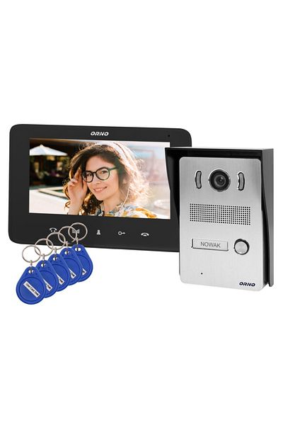Orno Video intercom for one family INDI N ORNO OR-VID-VP-1069/B, color, 7" ultra-flat LCD monitor