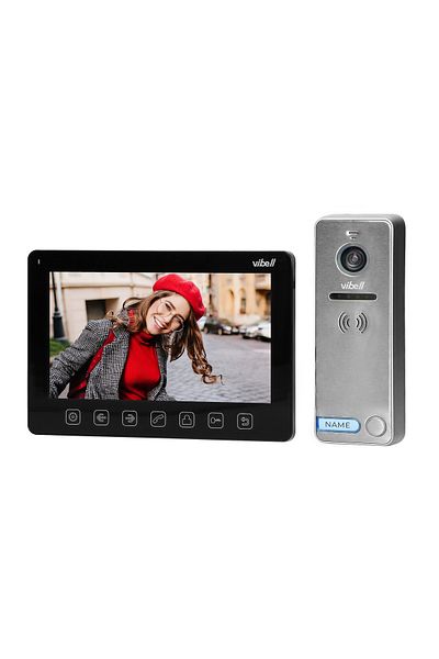 Orno Video intercom for one family Vibell NOVEO ORNO OR-VID-EX-1057/B, color, 7" LCD flat monitor