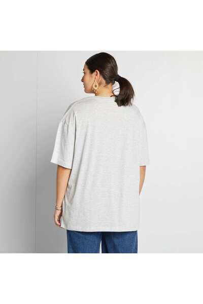KIABI Plain short-sleeved jersey T-shirt GREY