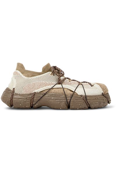 CAMPER Men's Brown Lace-Up Sneaker Lightweight Comfort Innovative Design Mesh Daily Use Roku