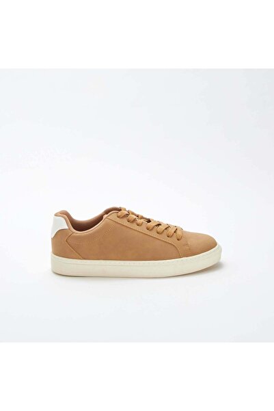 KIABI Textured low-top trainers white