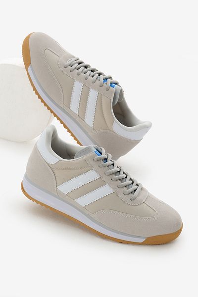 Tonny Black Unisex Gray White Thermo Sole Double Stripe Lace up Sports Shoes