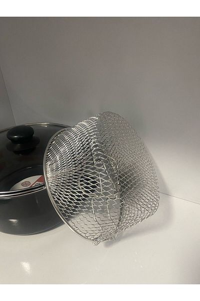 BYKARDELEN Bykardleen Glass Cover Enamel Frying Pot 22 cm