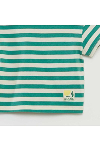 KİABİ Short-sleeved striped jersey T-shirt WHITE