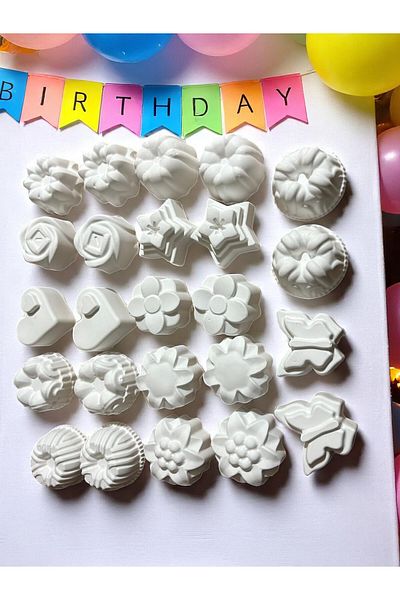Oyunla Sanat Stone Painting Set Mother and Child Activity Hand Skill Development Stone Painting 24 Pieces 2 Dimensions m