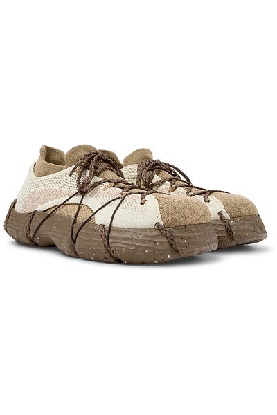CAMPER Men's Brown Lace-Up Sneaker Lightweight Comfort Innovative Design Mesh Daily Use Roku