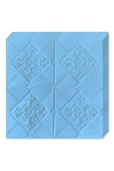 Teno Set 70x Tapet 3D Teno®, suprafata acoperire 34.3 mp, autoadeziv, 70x70 cm, albastru