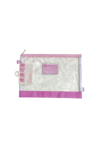 Odak Mhr070079 Zippered Pvc Card Compartment Mesh A4 Bag (Mesh File) - Single