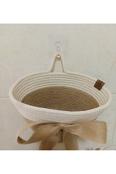 Pınar Gündoğdu Collection Wicker Door Front Basket, Hanging Newspaper Rack Multi-Purpose Basket