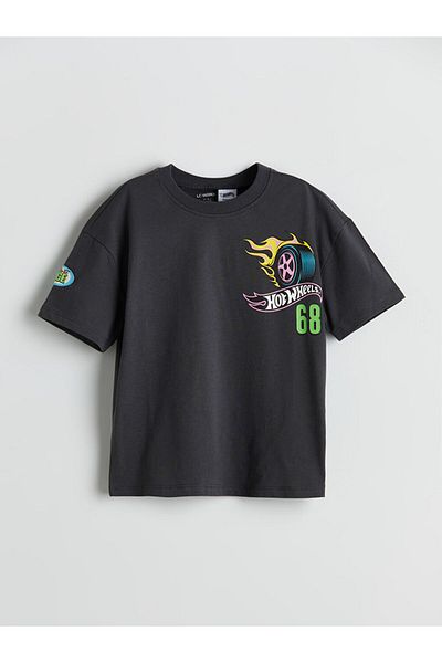 LC Waikiki White Printed boy's t-shirt
