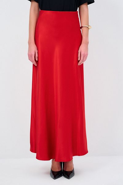 Love My Body Satin Midi Skirt