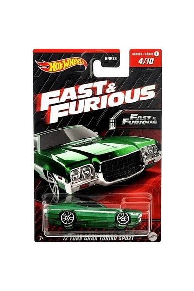 mattel Hot Wheels '72 Ford Gran Torino Sport, Fast & Furious Collection