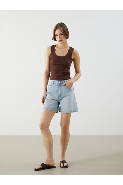 LC Waikiki New Season U Neck Textured Women's Undershirt - S5Gr87Z8