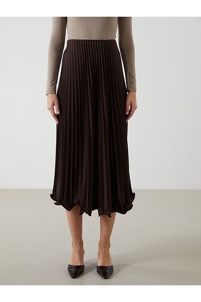 LC Waikiki New Season Elastic Waist Siphon Women's Pleated Skirt - S5N225Z8
