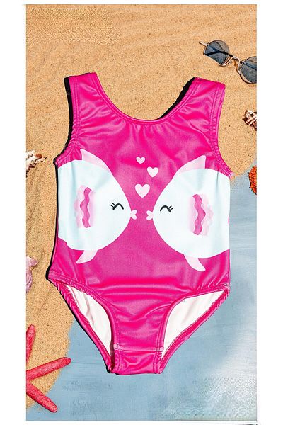 MİLAYS LİFE HOME COLLECTİON Milays Baby Kids Girl Child Colorful Swimwear