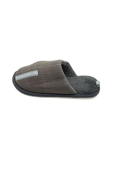 TECOS Furry slippers for men, Tecos®, size 40-41, gray, comfortable sole, 27 centimeters