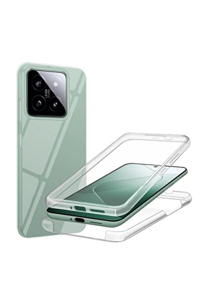 Gpack Xiaomi Mi 14 uyumlu Kılıf Ön Arka Şeffaf Silikon Koruma Şeffaf
